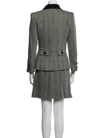 Rena Lange Wool Striped Dress Set