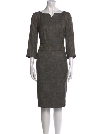 Rena Lange Virgin Wool Knee-Length Dress