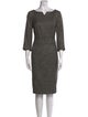 Rena Lange Virgin Wool Knee-Length Dress