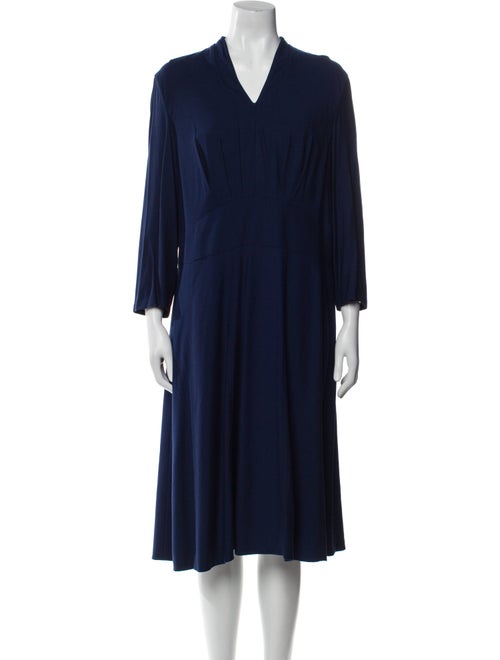 Rena Lange V-Neck Midi Length Dress