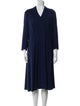 Rena Lange V-Neck Midi Length Dress