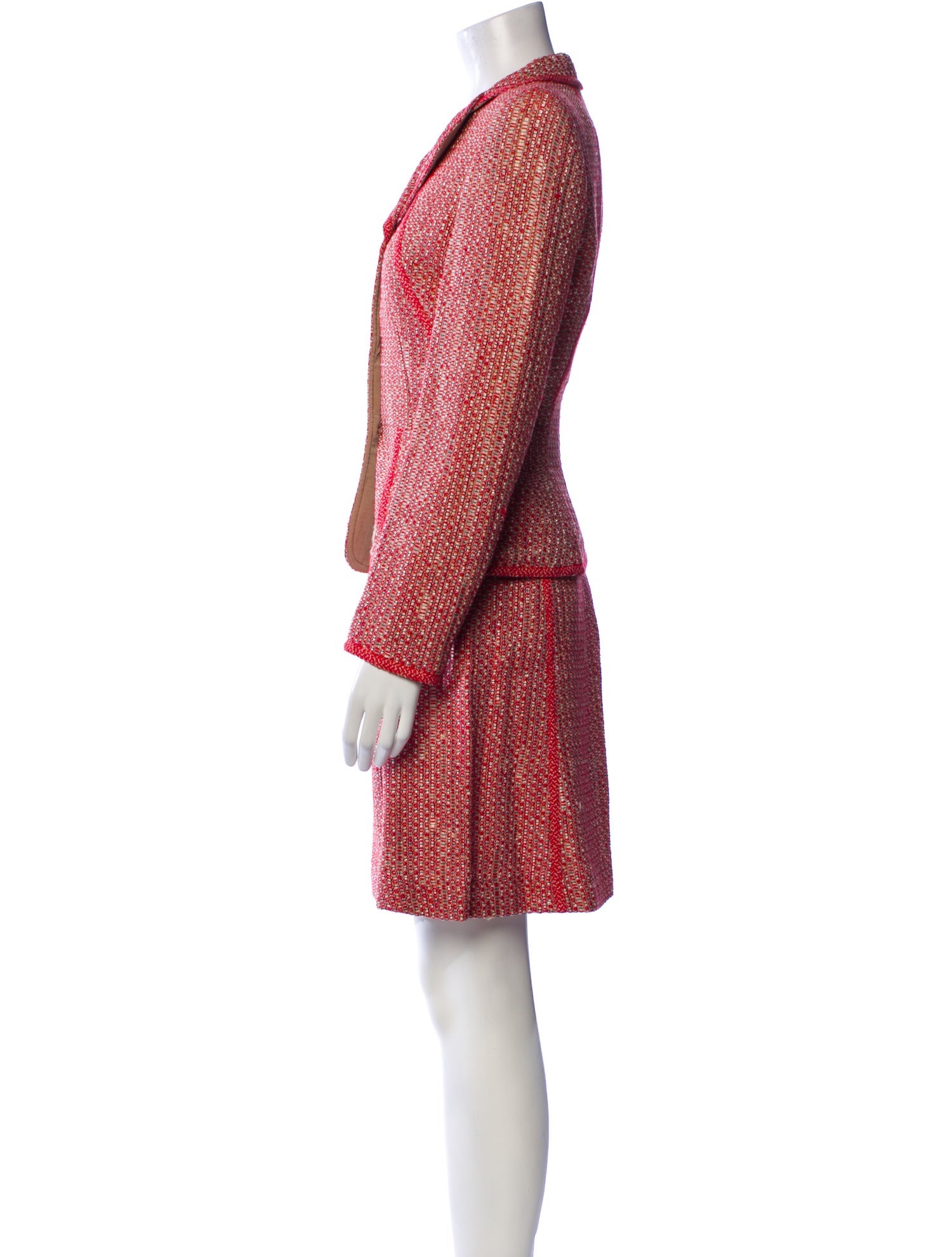 Rena Lange Tweed Tweed Pattern Skirt Set
