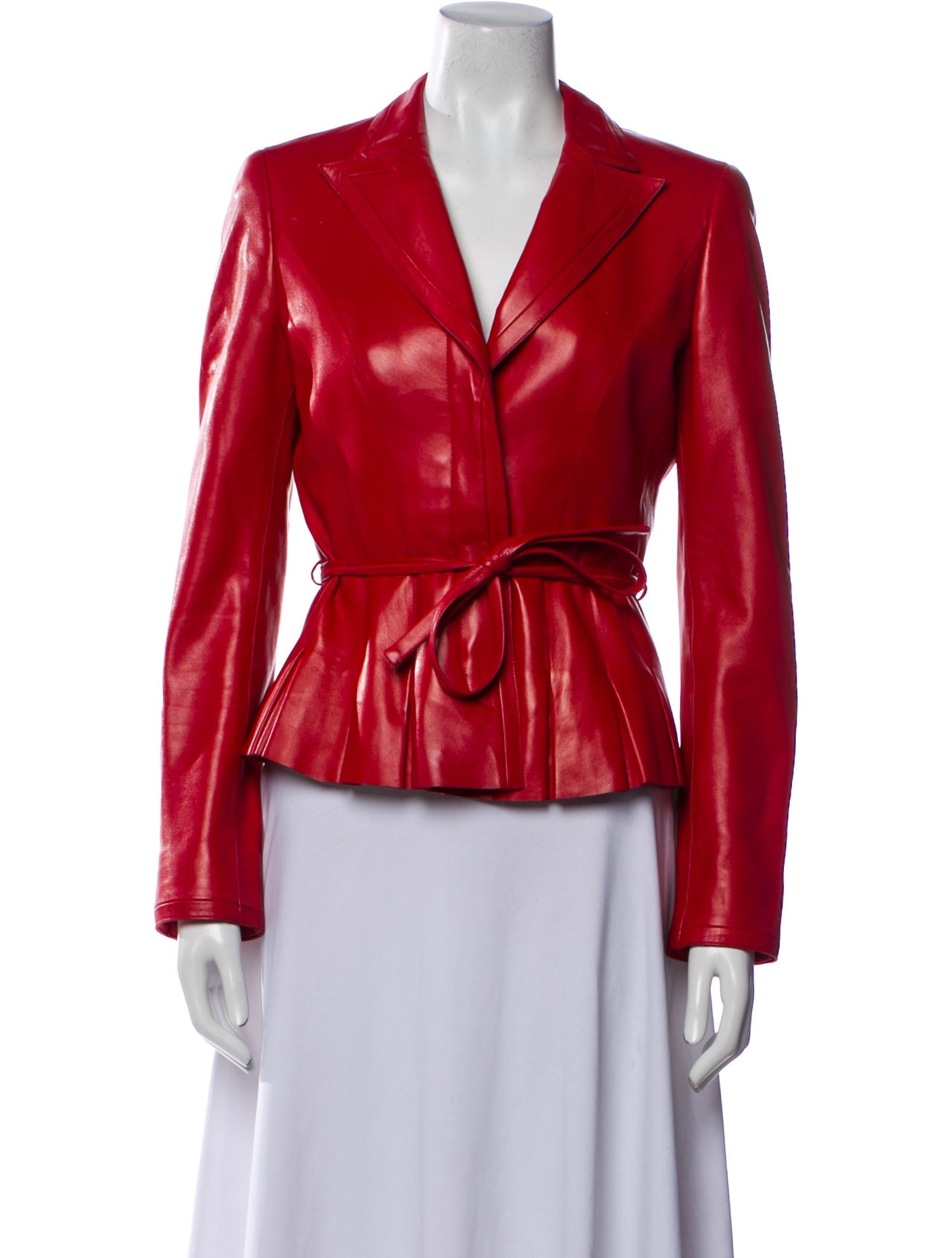 Rena Lange Leather Biker Jacket