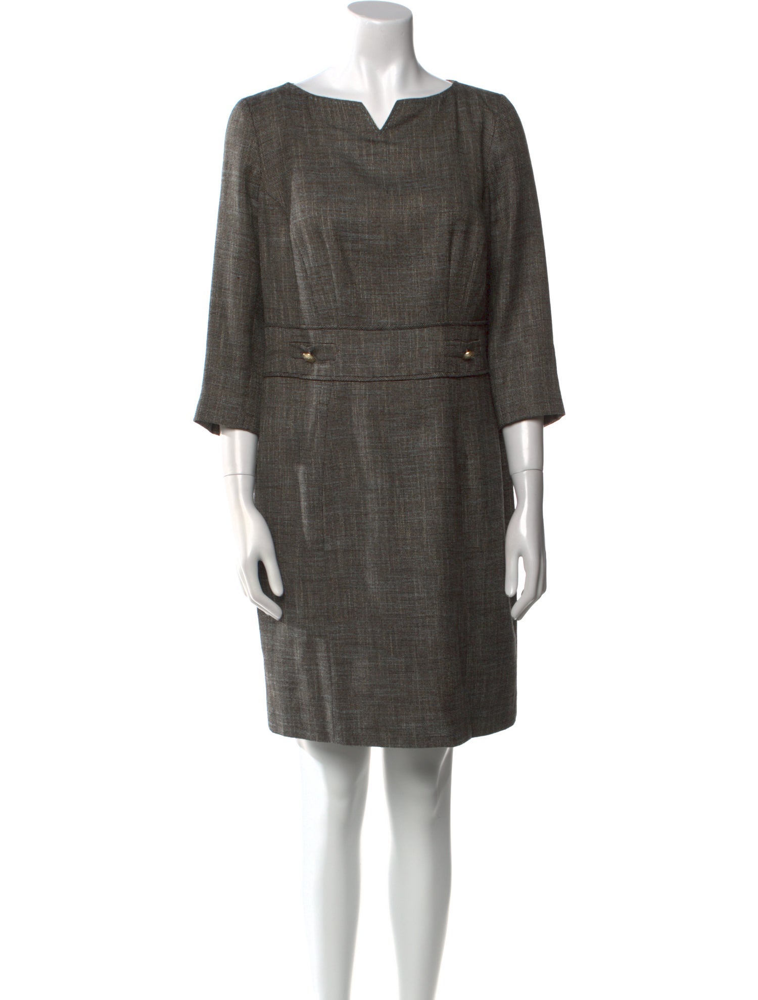 Rena Lange Bateau Neckline Mini Dress