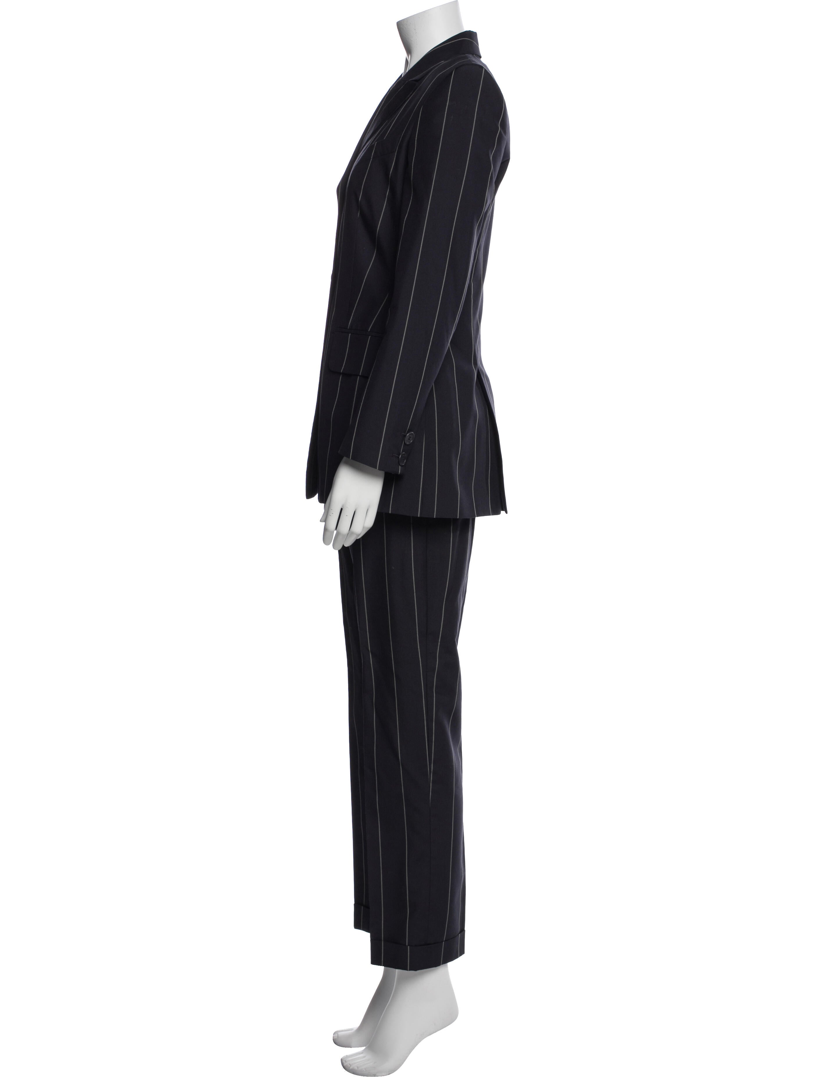 Rena Lange Silk Striped Pantsuit