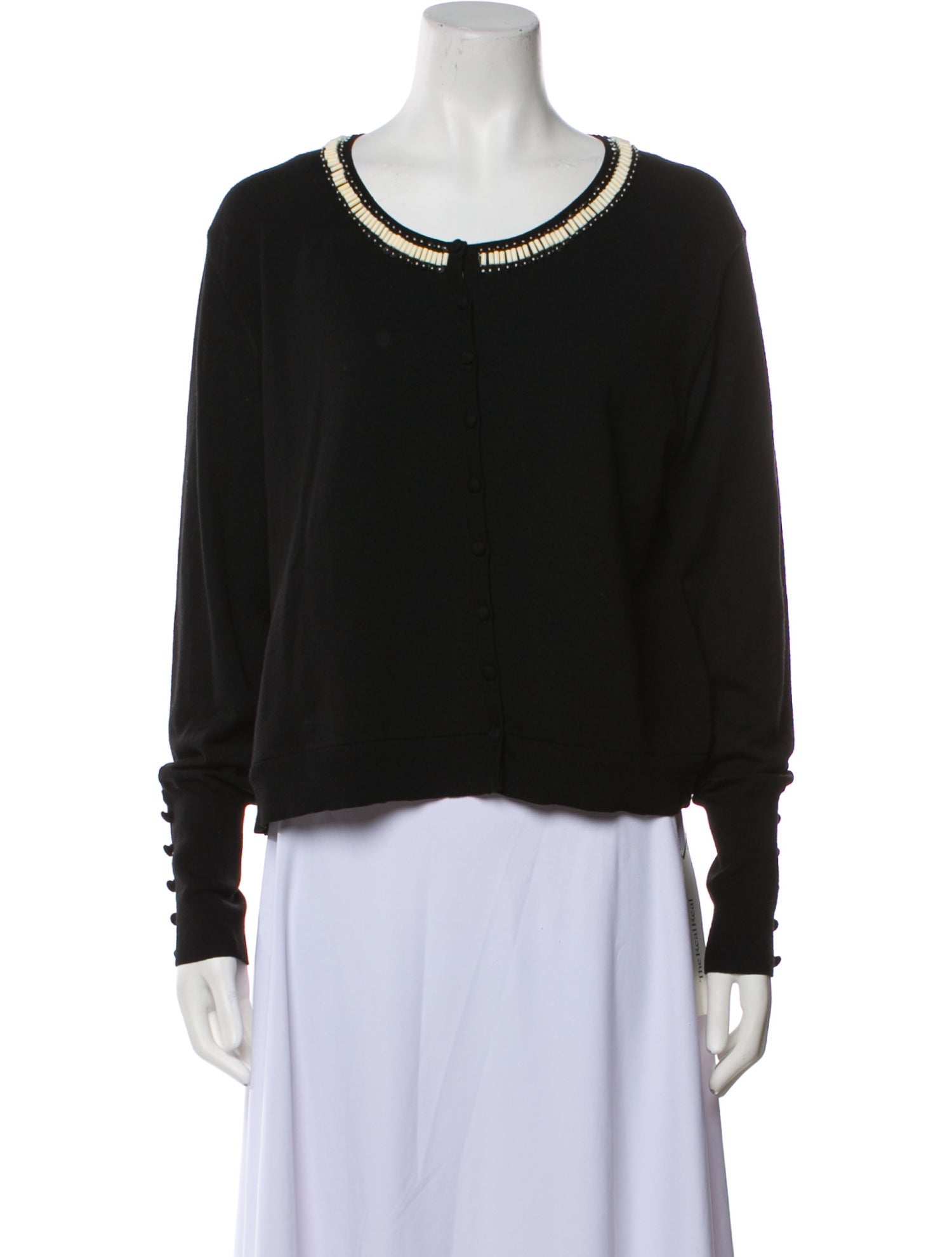 Rena Lange Virgin Wool Scoop Neck Sweater