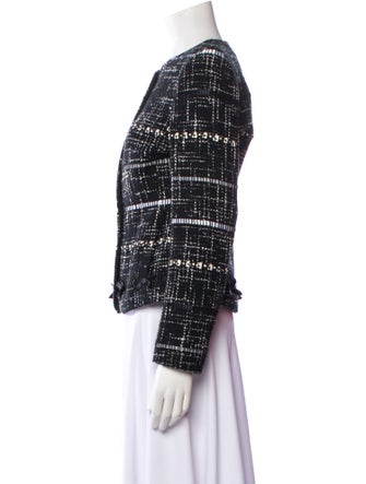 Rena Lange Tweed Pattern Evening Jacket