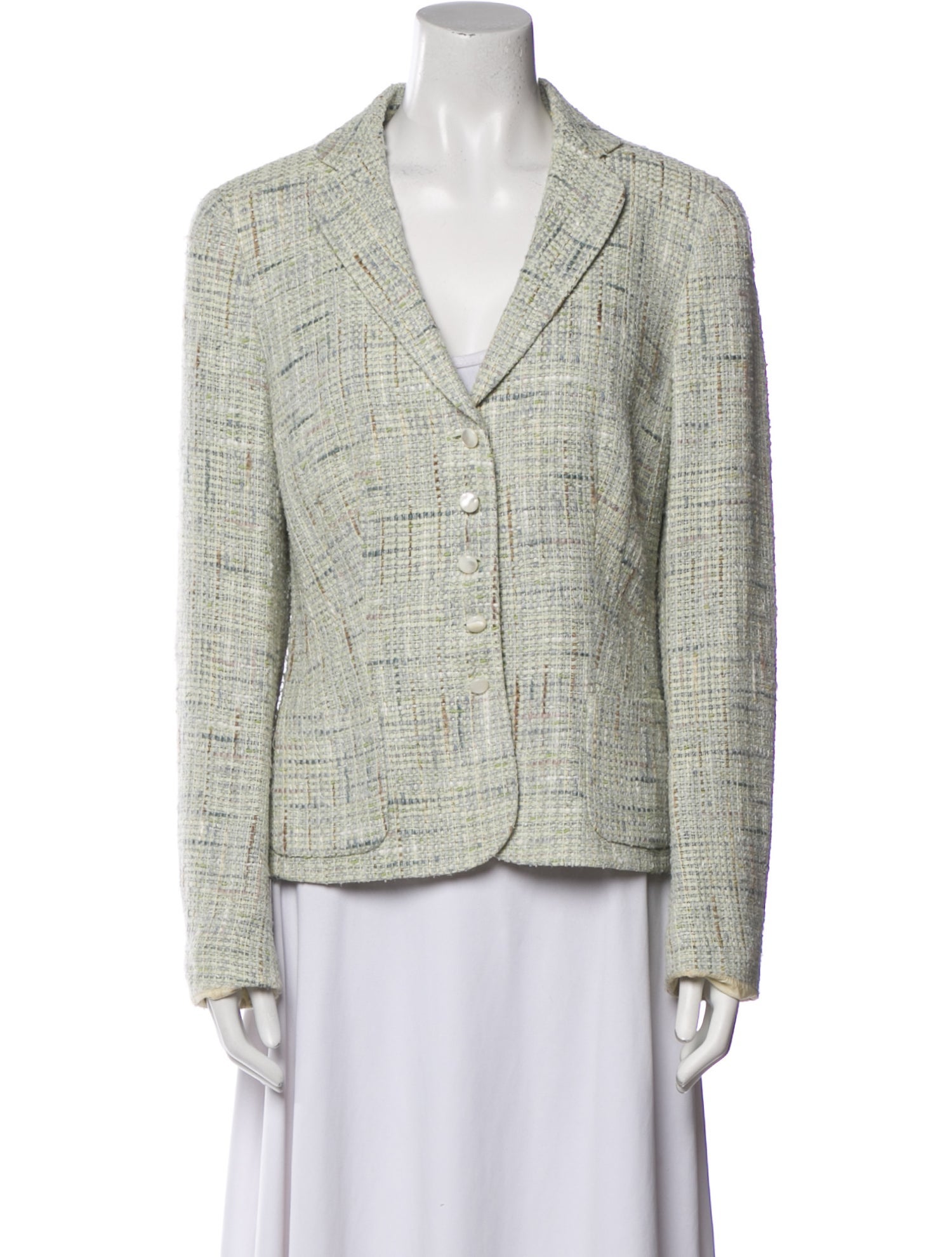 Rena Lange Silk Tweed Pattern Blazer