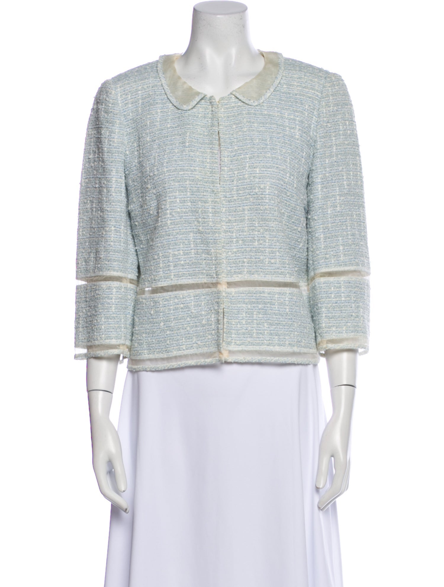 Rena Lange Silk Tweed Pattern Evening Jacket