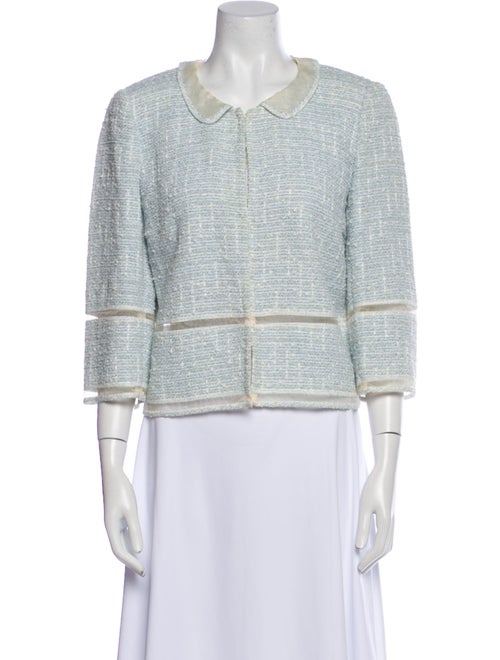 Rena Lange Silk Tweed Pattern Evening Jacket