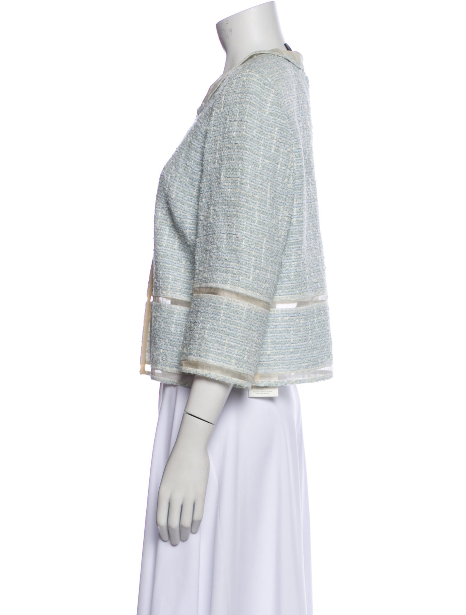 Rena Lange Silk Tweed Pattern Evening Jacket