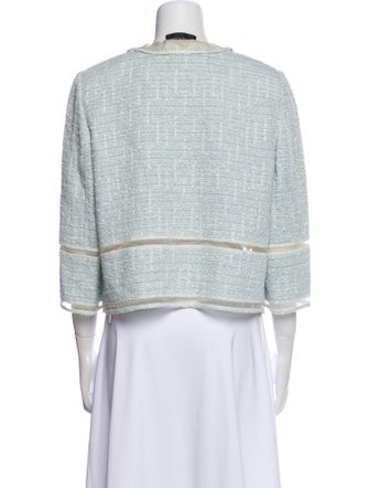 Rena Lange Silk Tweed Pattern Evening Jacket