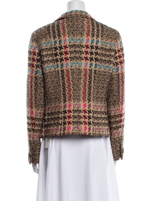 Rena Lange Virgin Wool Plaid Print Blazer