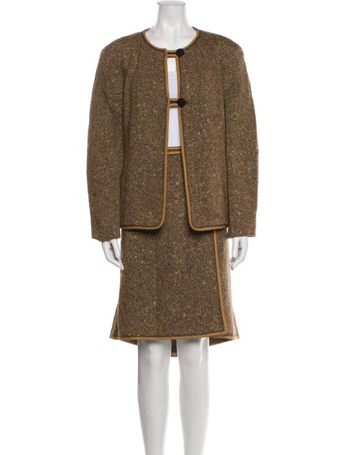 Rena Lange Tweed Pattern Skirt Set