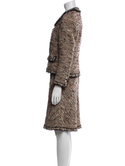 Rena Lange Virgin Wool Tweed Pattern Skirt Set