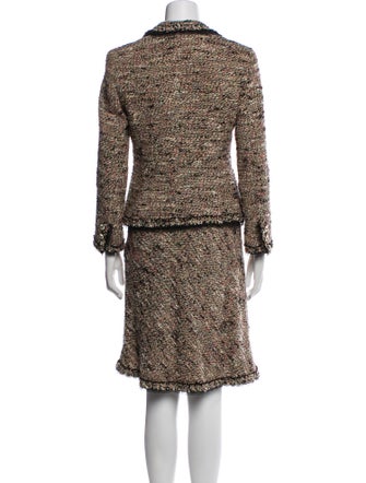 Rena Lange Virgin Wool Tweed Pattern Skirt Set