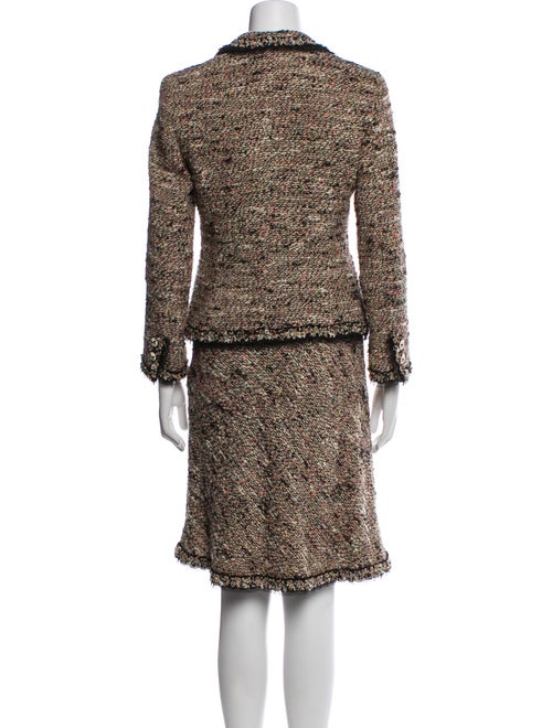 Rena Lange Virgin Wool Tweed Pattern Skirt Set