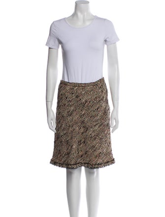 Rena Lange Virgin Wool Tweed Pattern Skirt Set