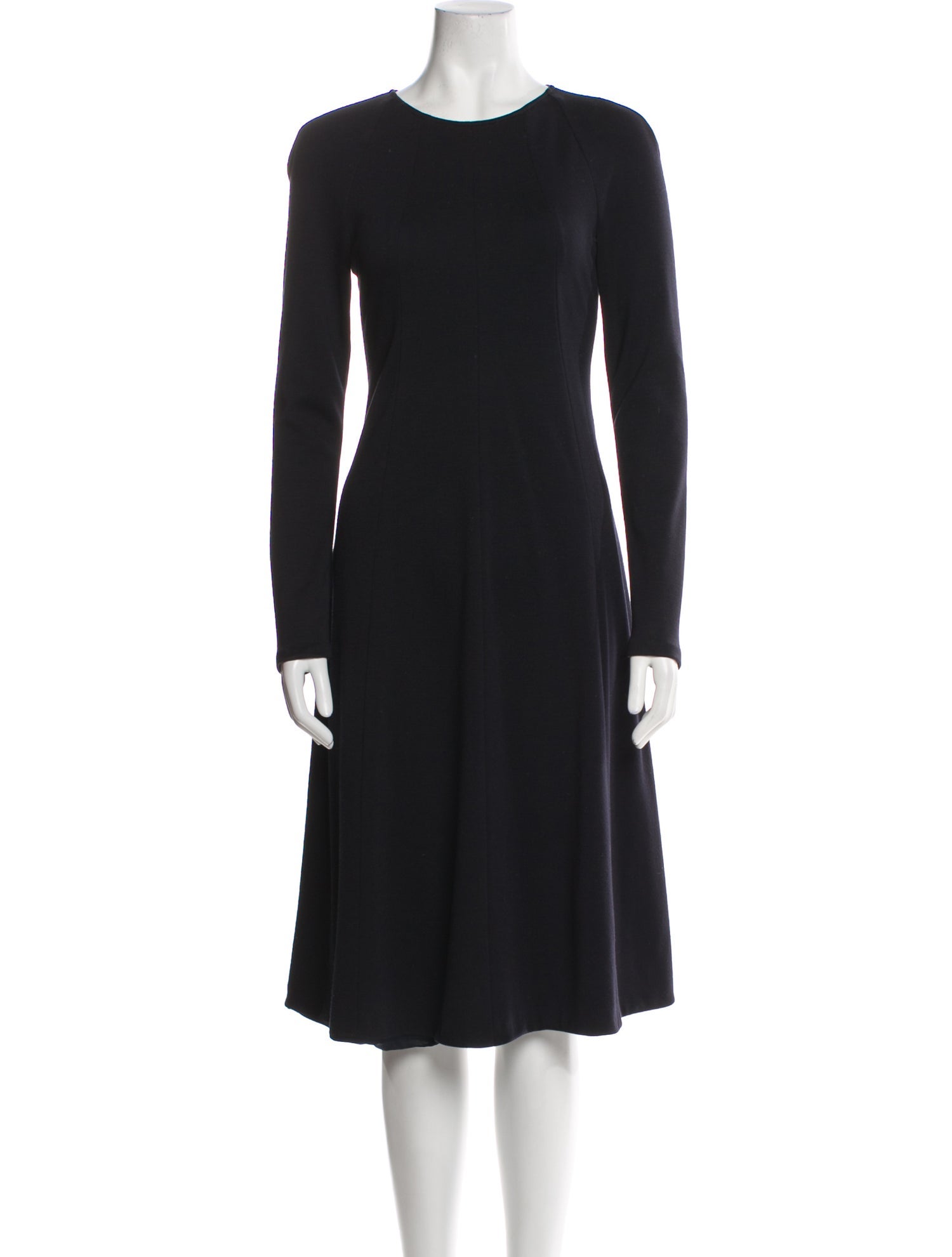 Rena Lange Crew Neck Midi Length Dress