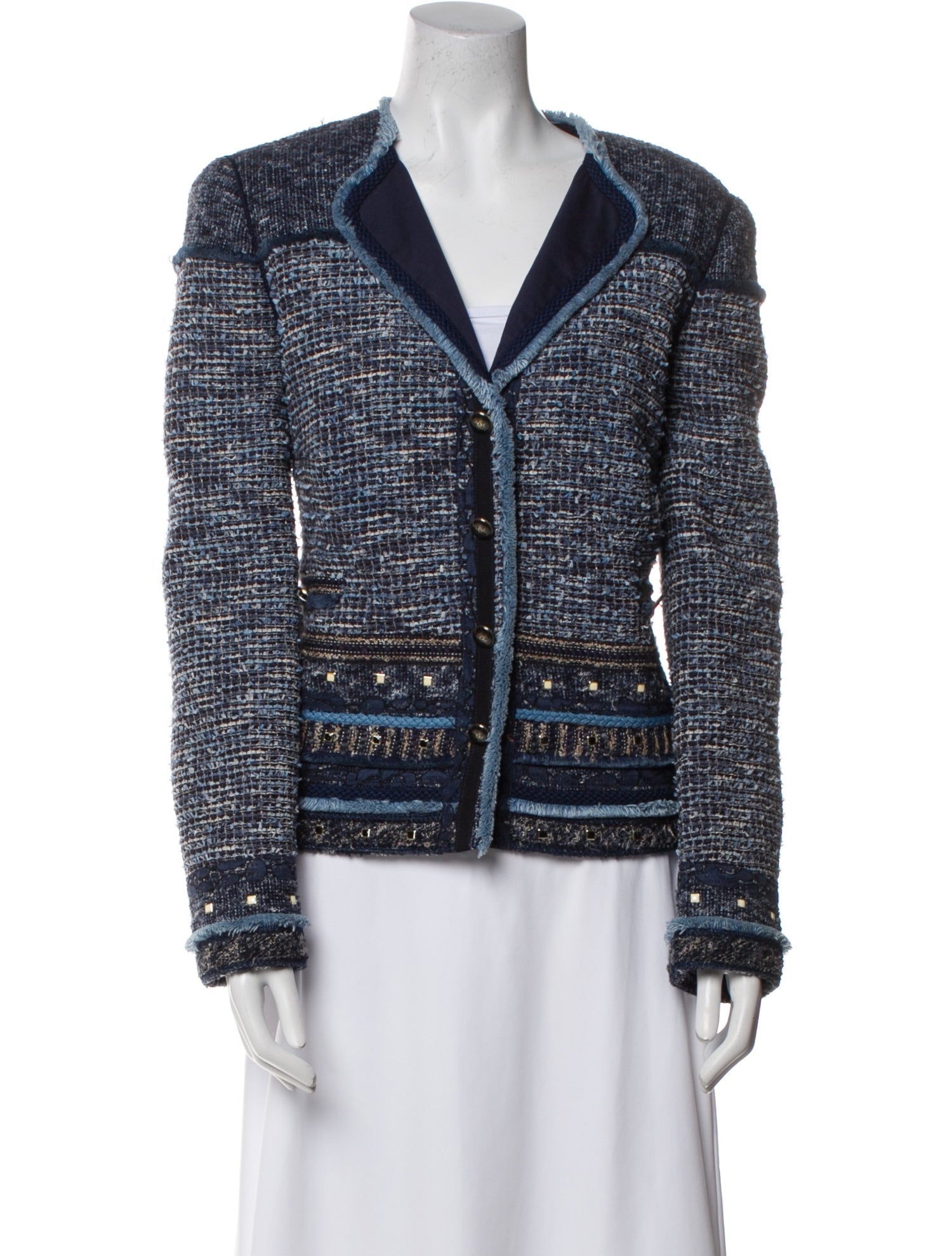 Rena Lange Tweed Pattern Blazer