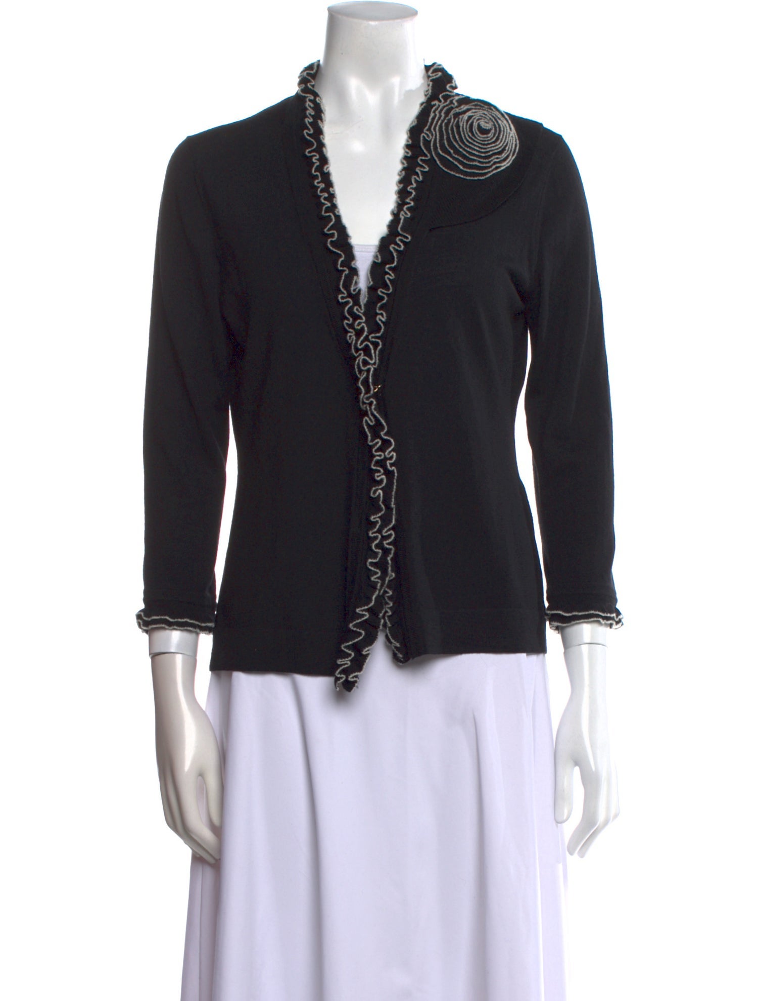 Rena Lange Virgin Wool V-Neck Sweater