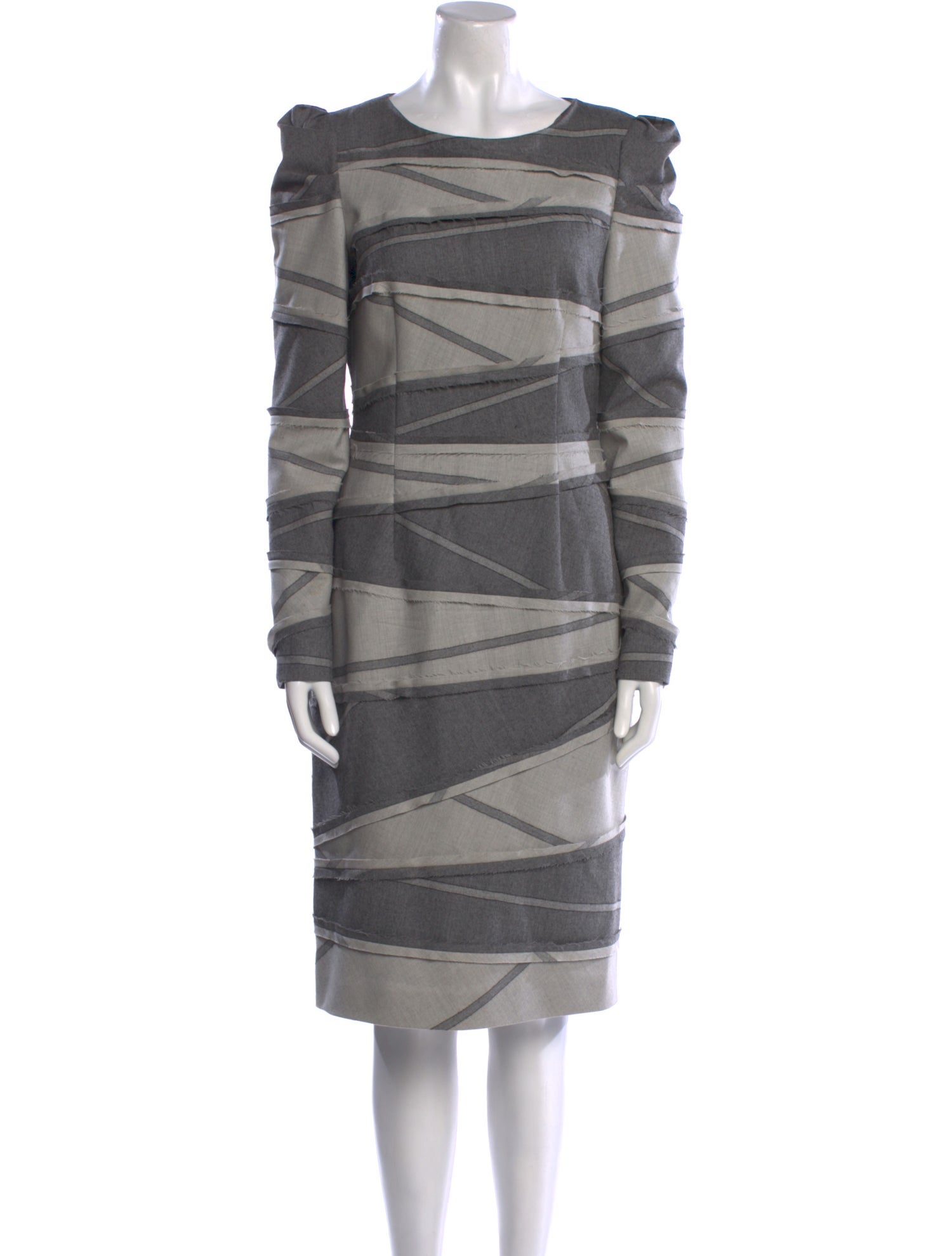 Rena Lange Virgin Wool Knee-Length Dress