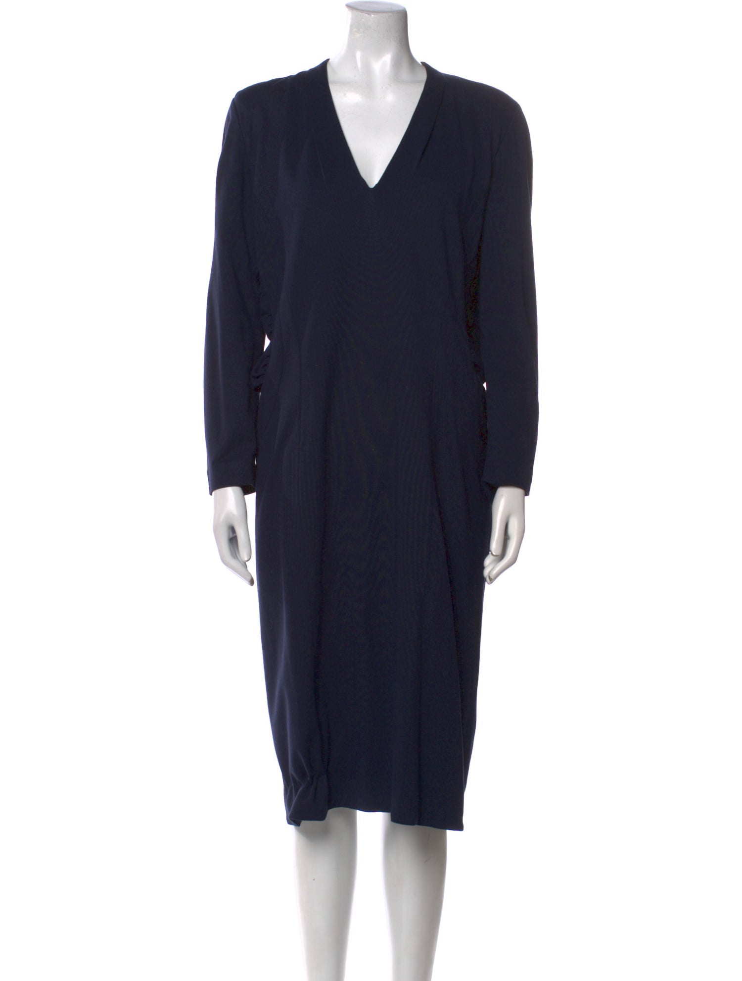 Rena Lange V-Neck Midi Length Dress