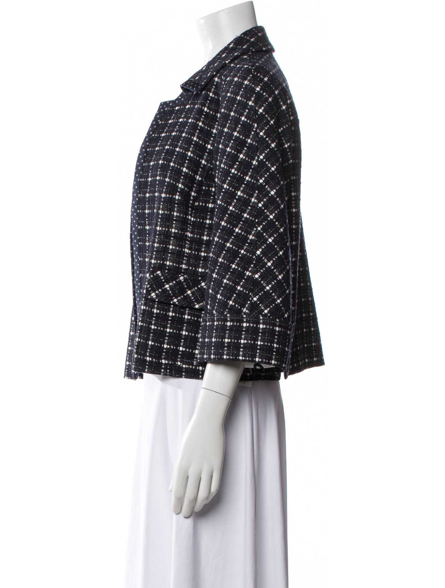 Rena Lange Virgin Wool Tweed Pattern Jacket