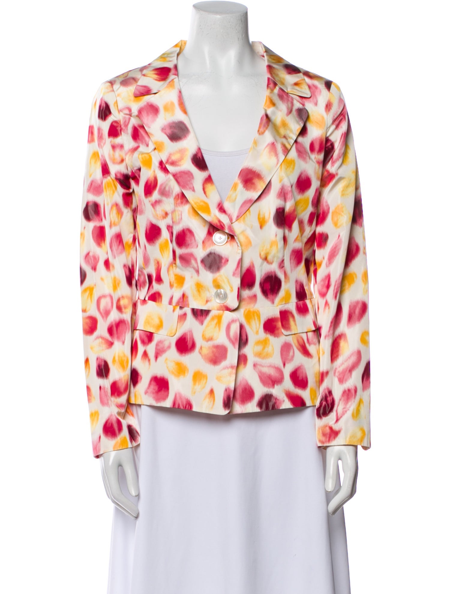 Rena Lange Silk Printed Blazer