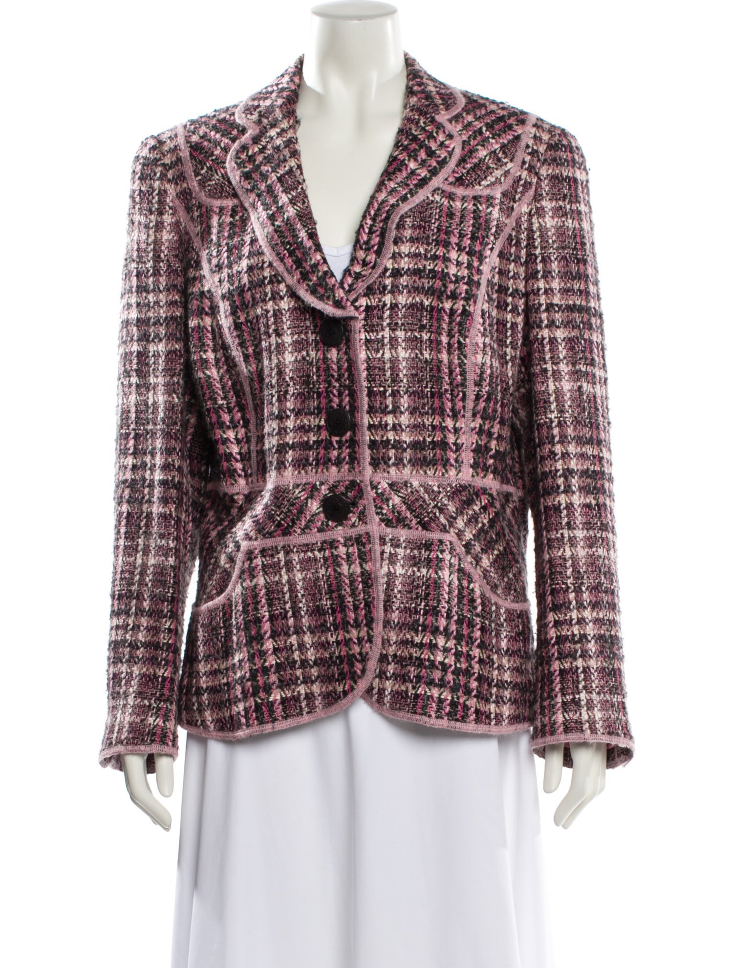 Rena Lange Plaid Print Blazer