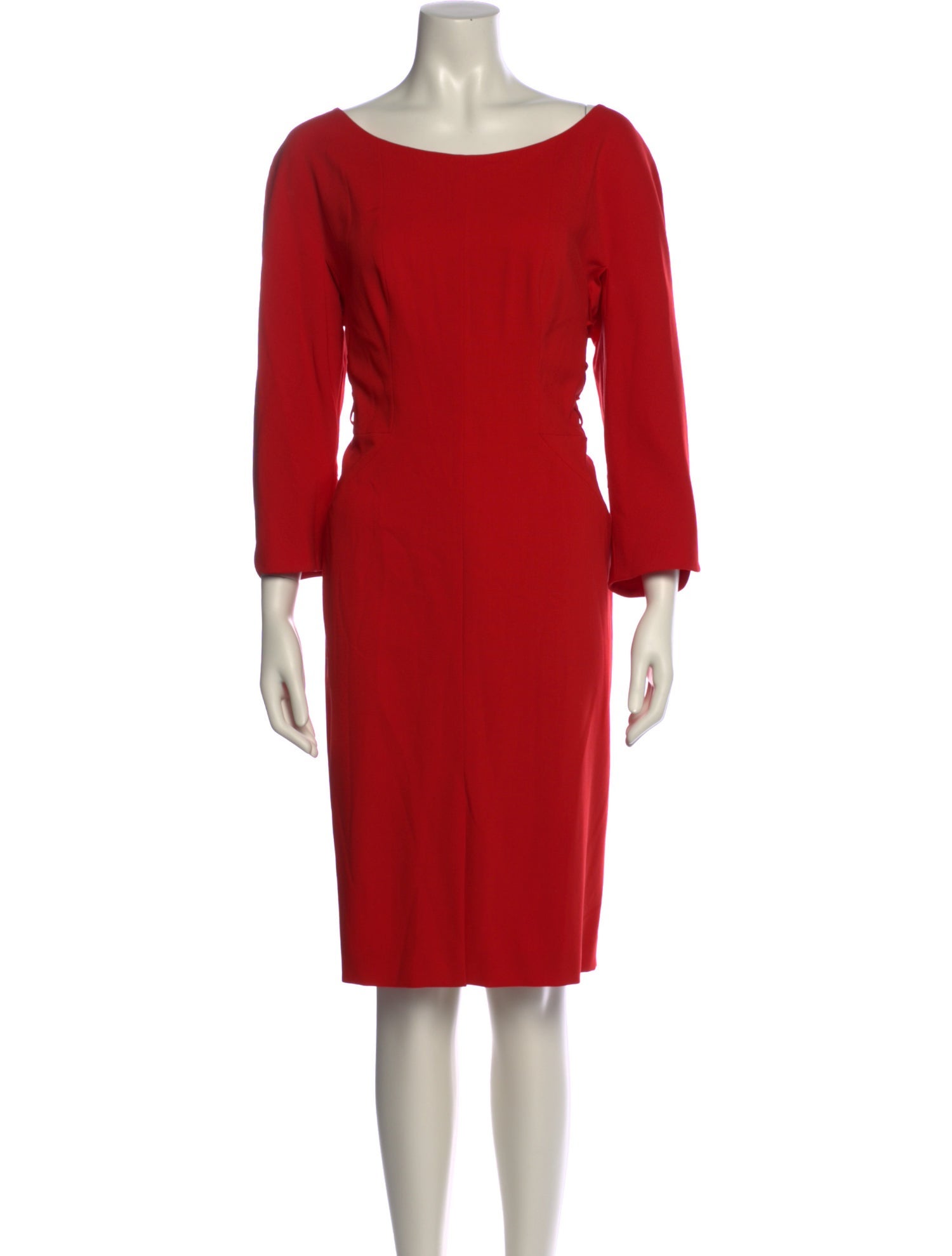 Rena Lange Virgin Wool Knee-Length Dress