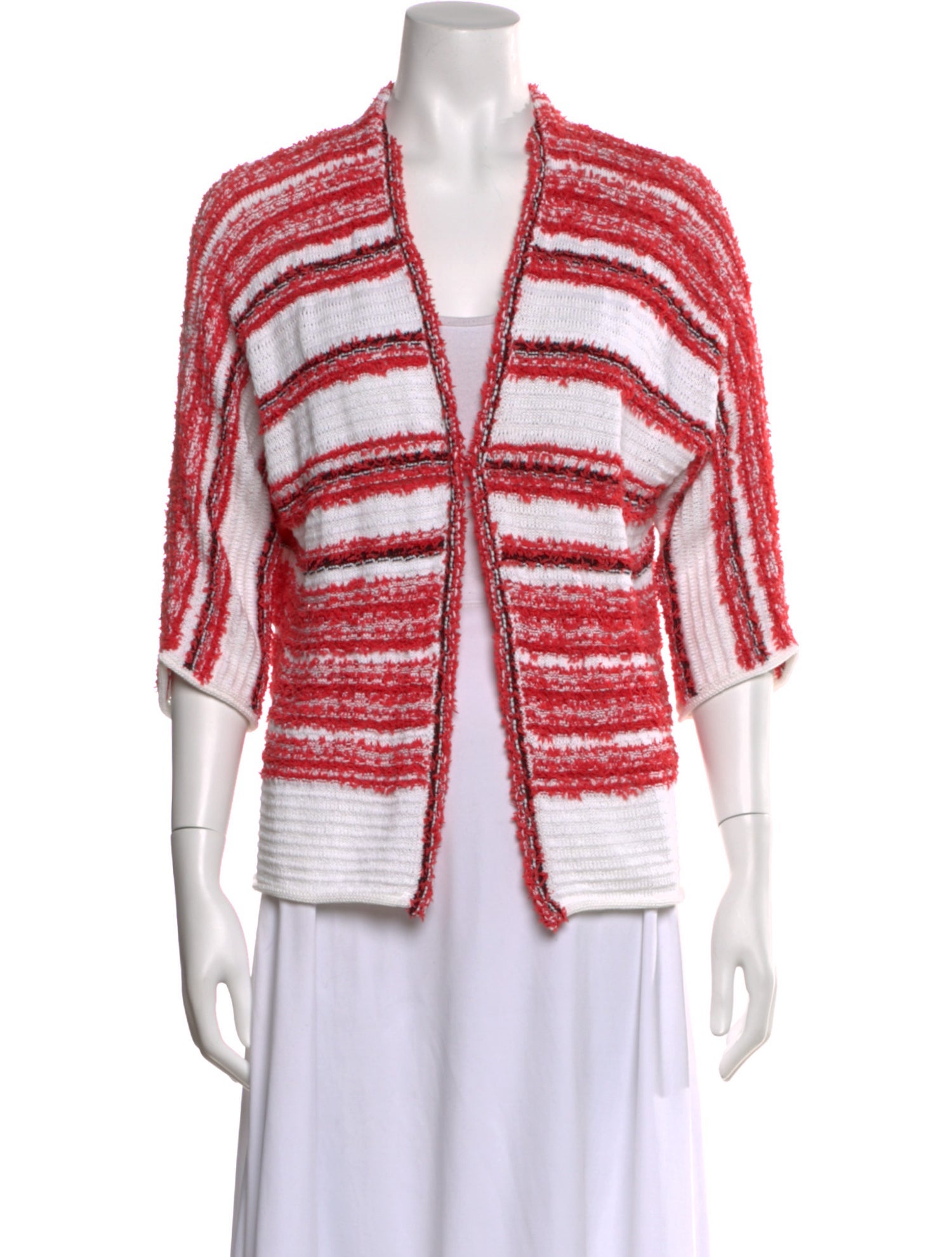 Rena Lange Striped V-Neck Sweater