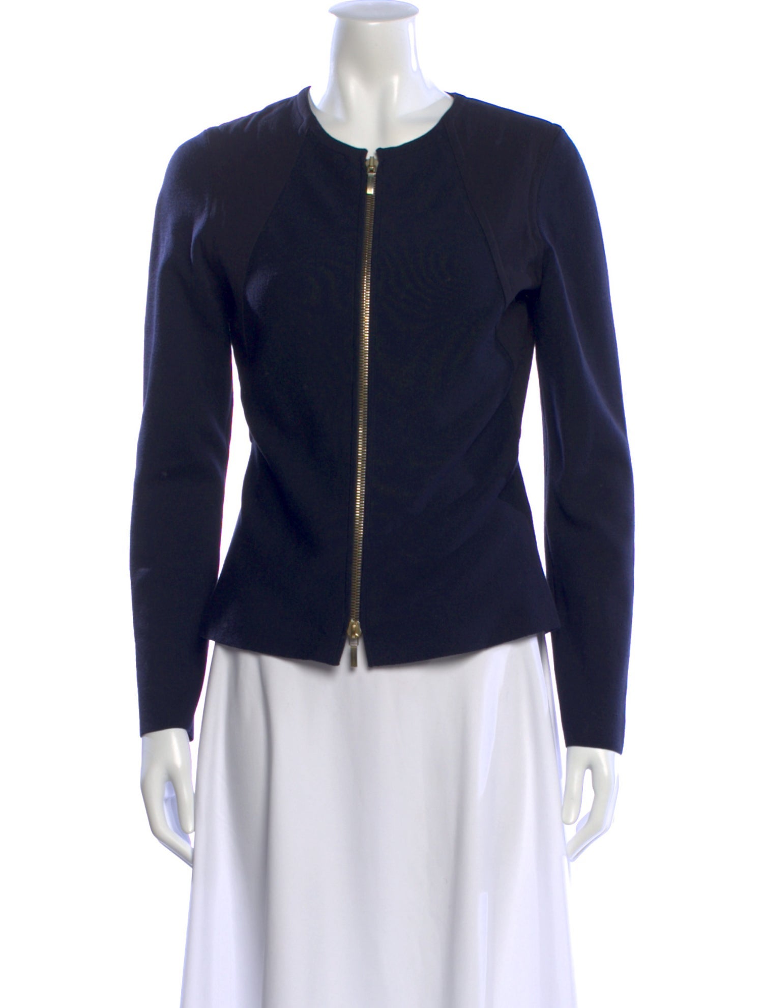 Rena Lange Virgin Wool Crew Neck Sweater