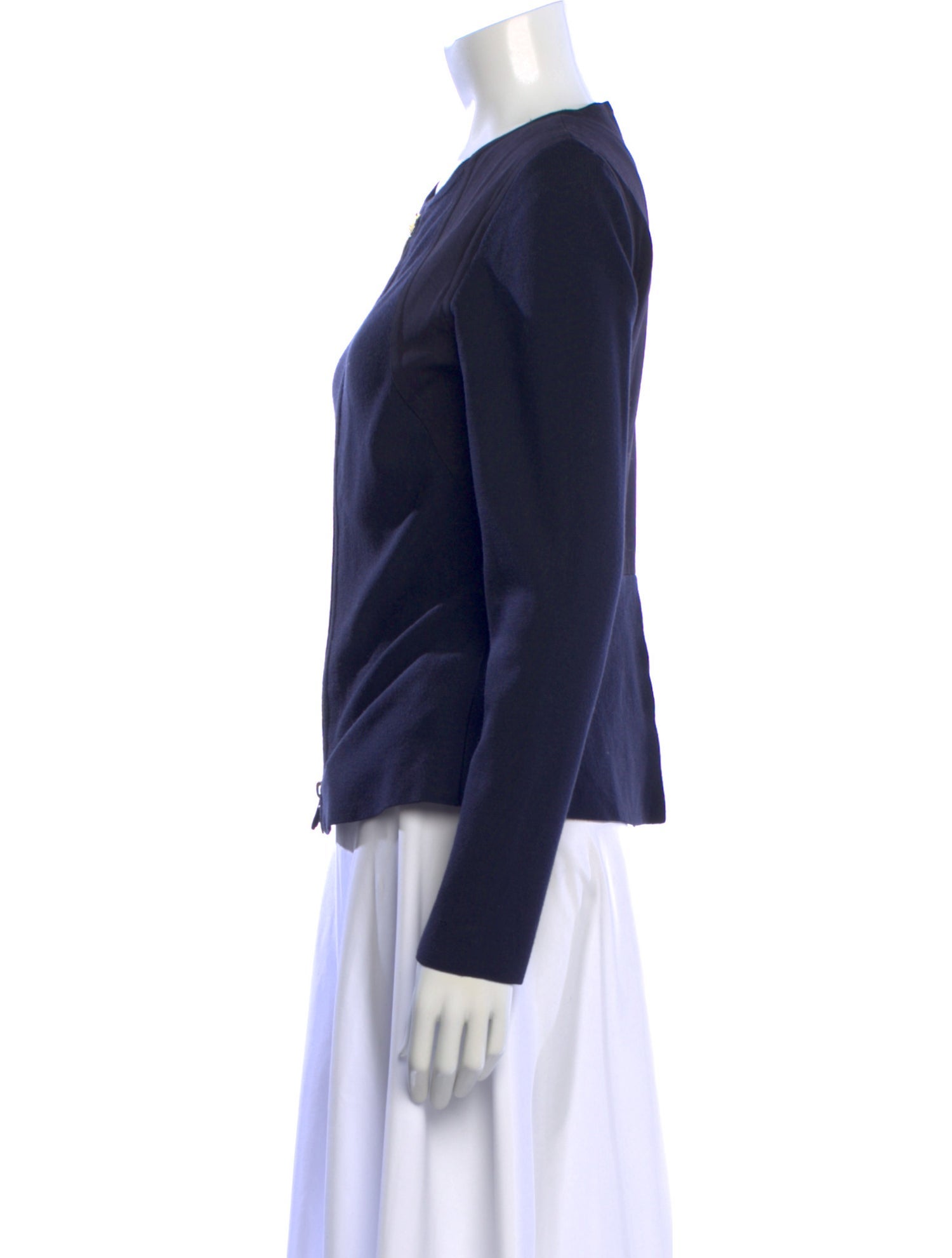 Rena Lange Virgin Wool Crew Neck Sweater