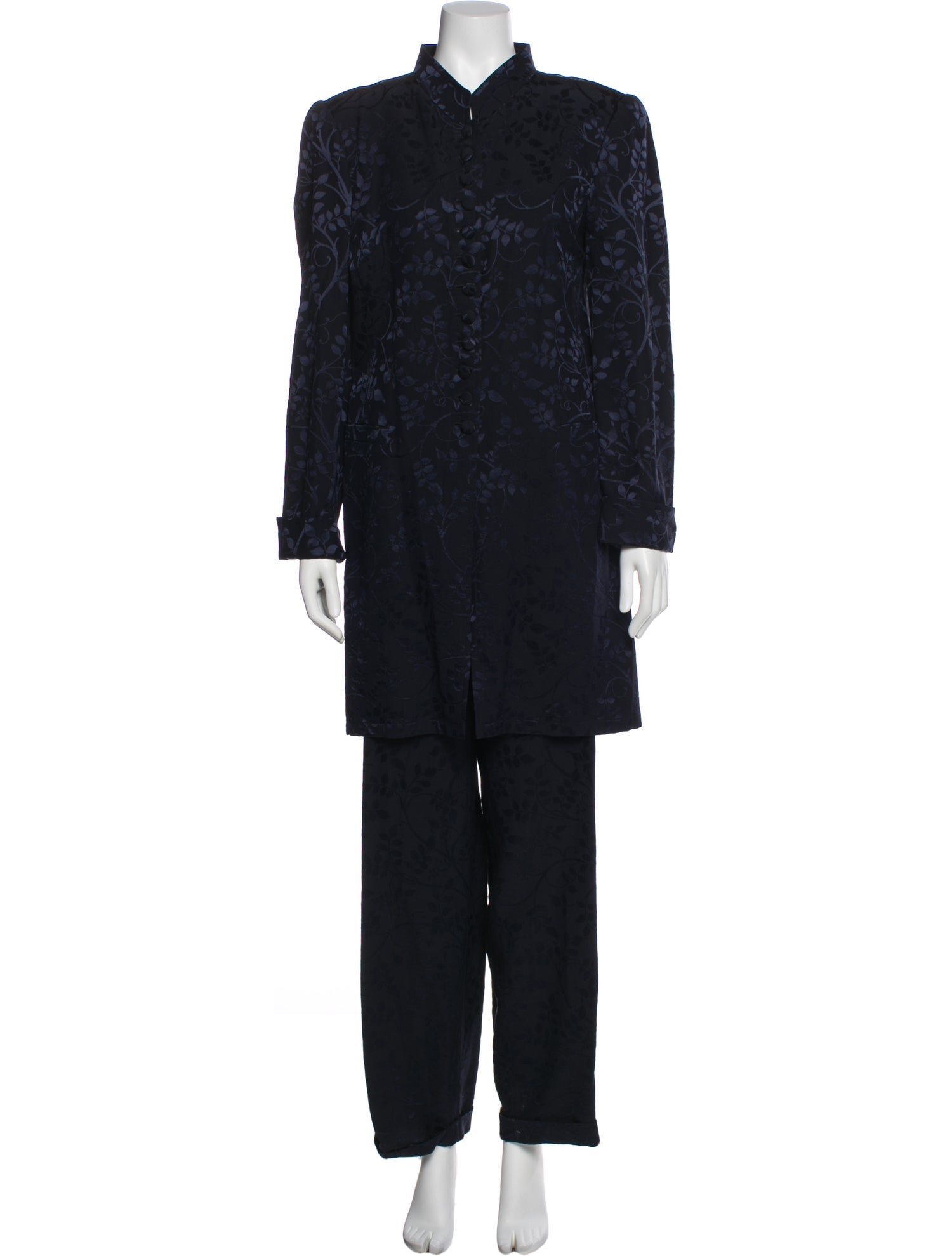 Rena Lange Wool Printed Pant Set