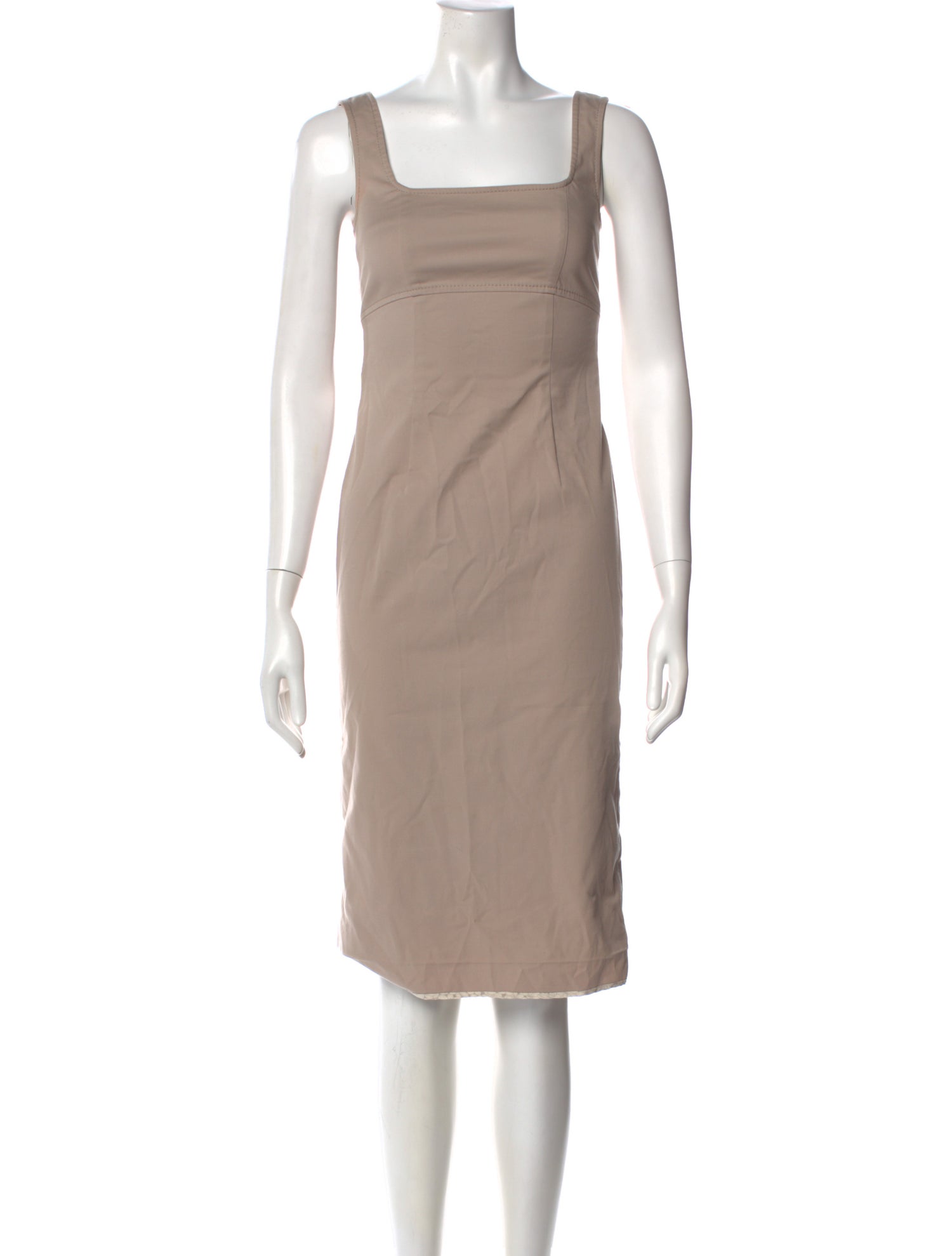 Rena Lange Square Neckline Knee-Length Dress