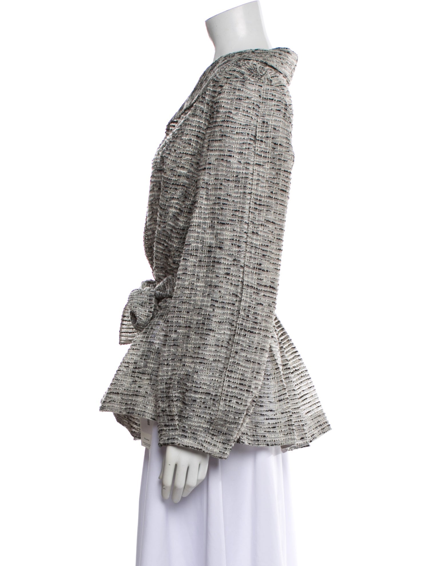 Rena Lange Virgin Wool Tweed Pattern Blazer