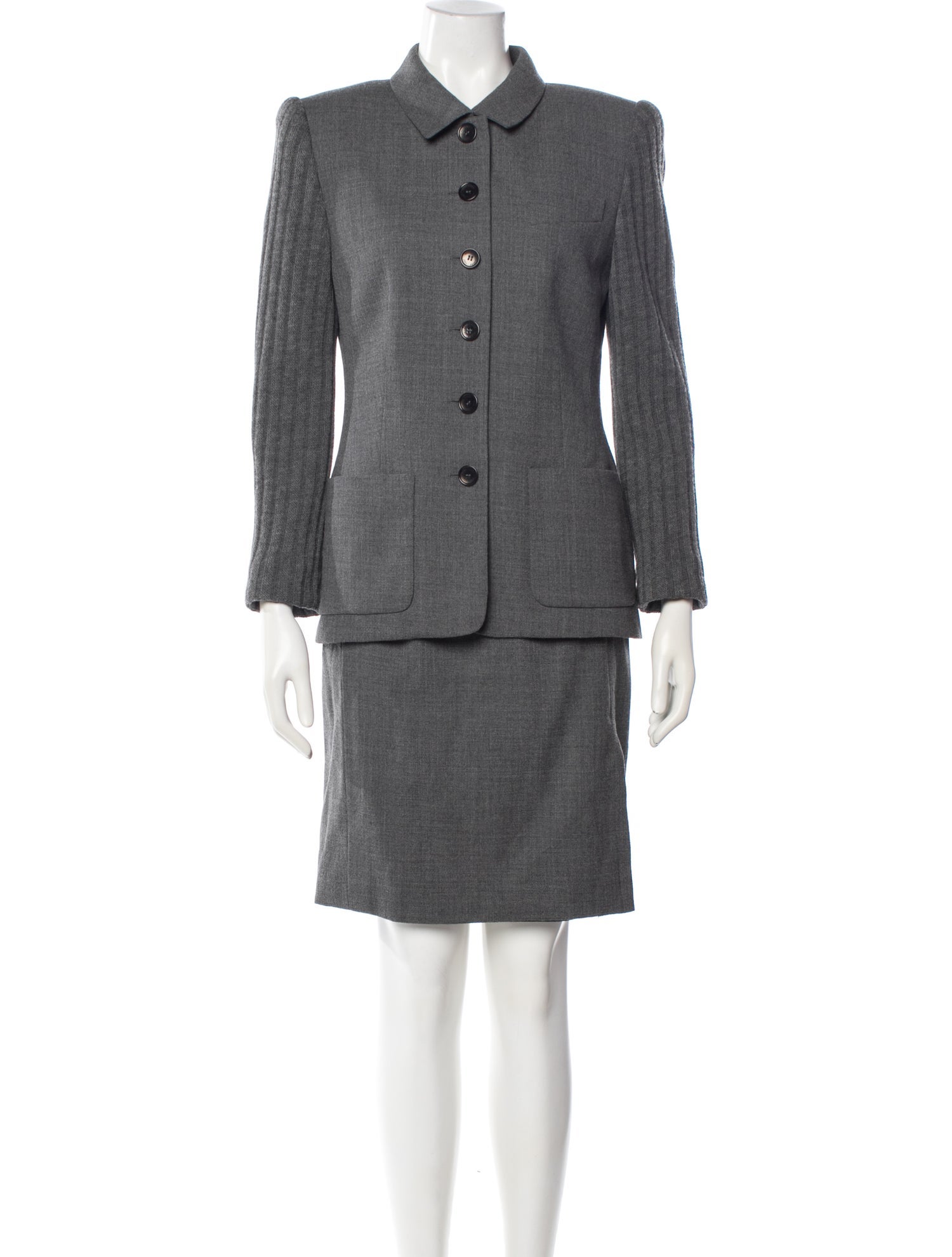 Rena Lange Virgin Wool Skirt Suit