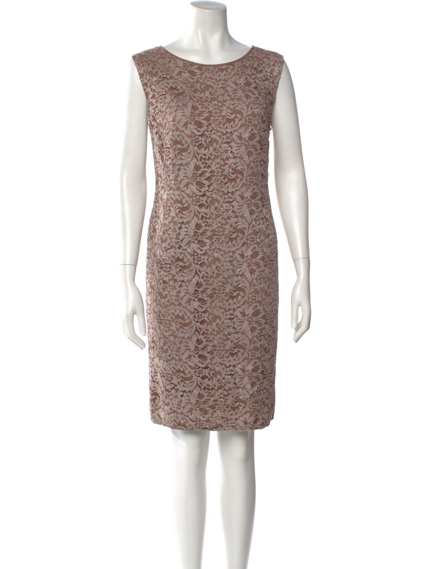 Rena Lange Scoop Neck Knee-Length Dress