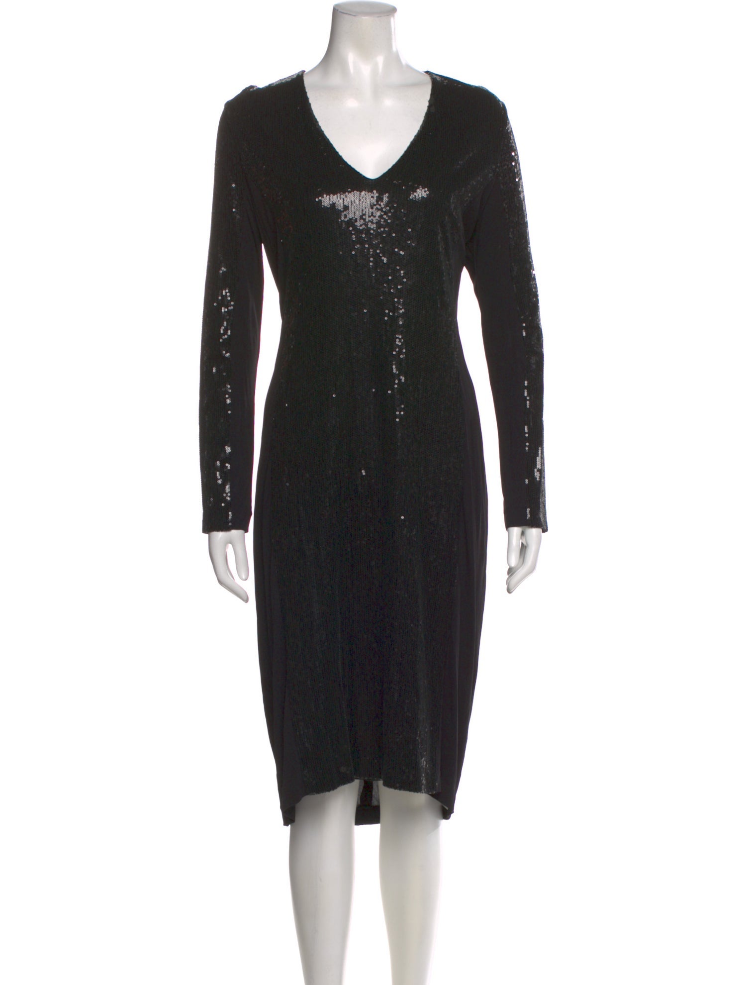 Rena Lange V-Neck Midi Length Dress