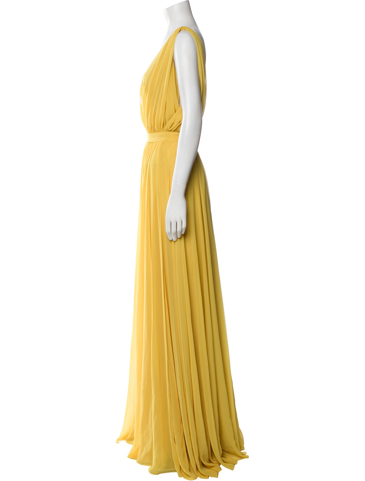 Reem Acra V-Neck Long Dress