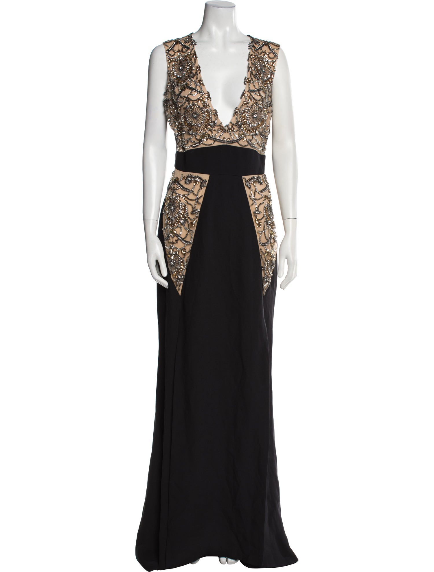 Reem Acra Silk Long Dress