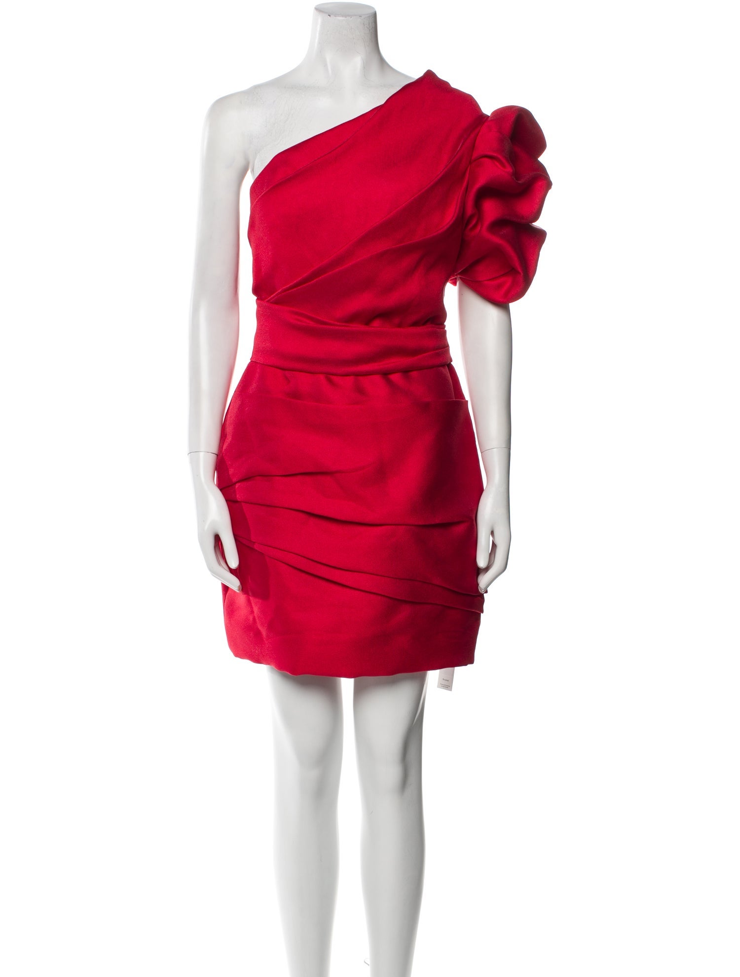 Reem Acra One-Shoulder Mini Dress