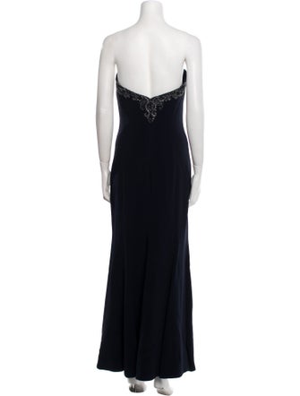 Reem Acra Strapless Long Dress