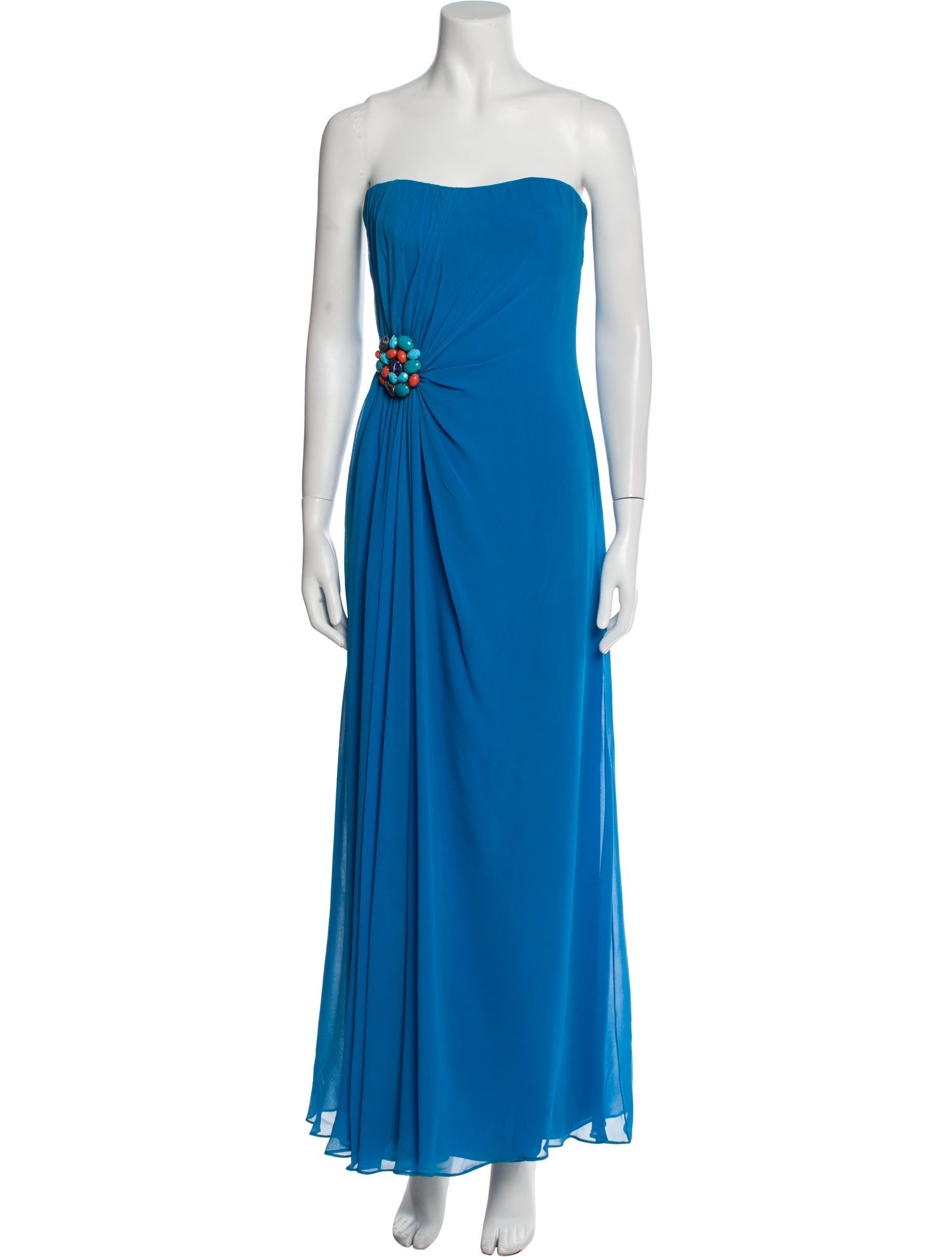 Reem Acra Silk Long Dress