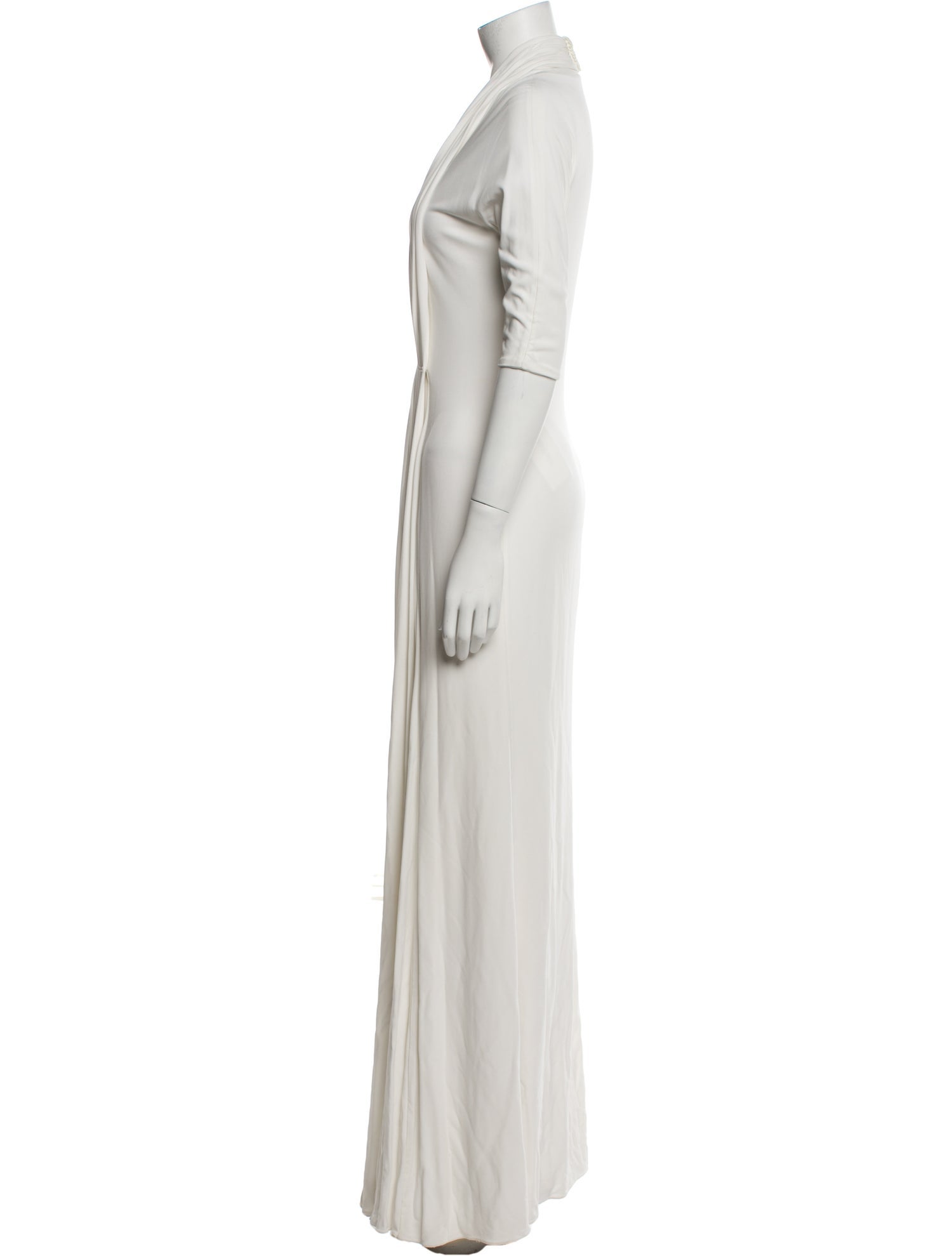 Reem Acra Mock Neck Long Dress