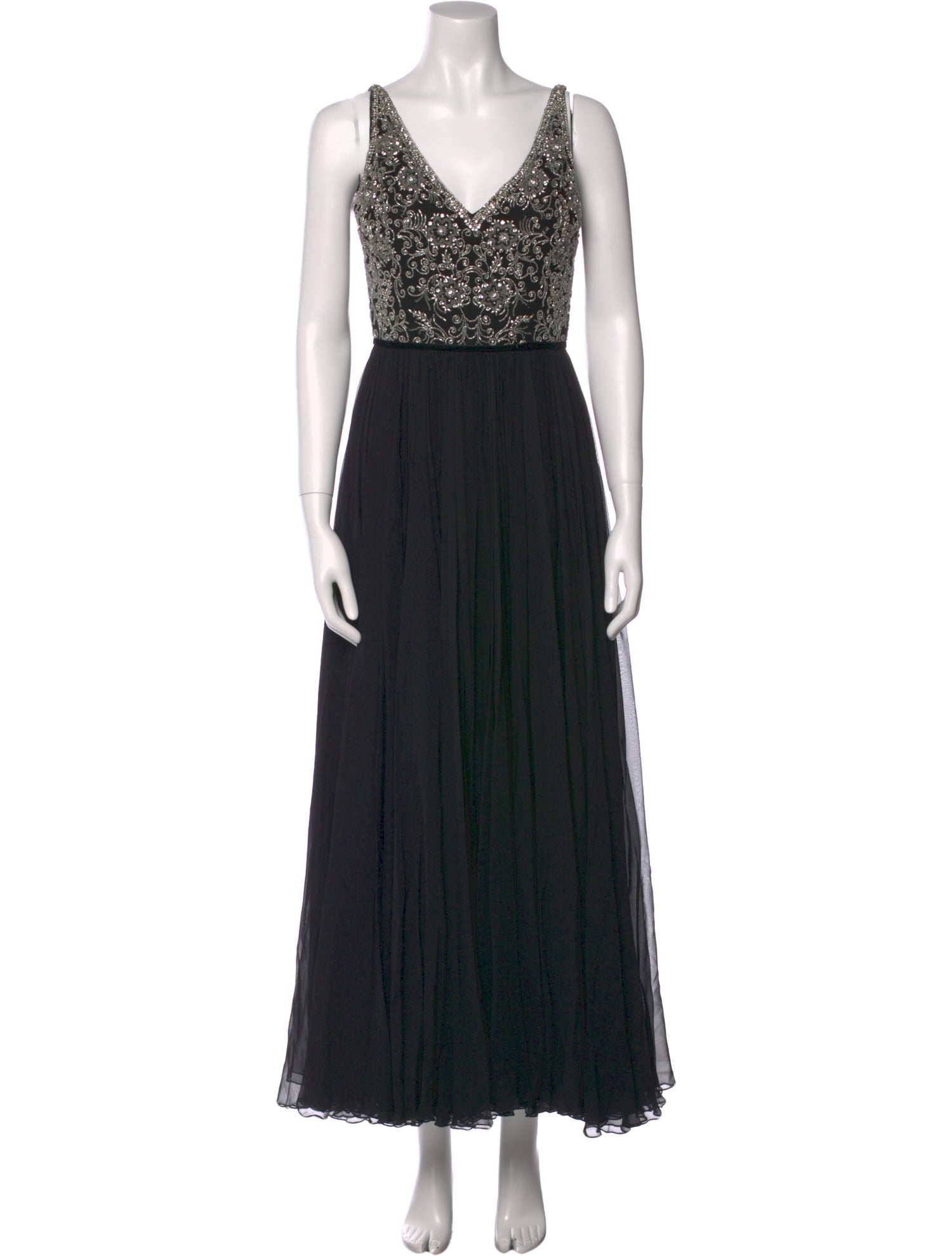 Reem Acra Silk Long Dress