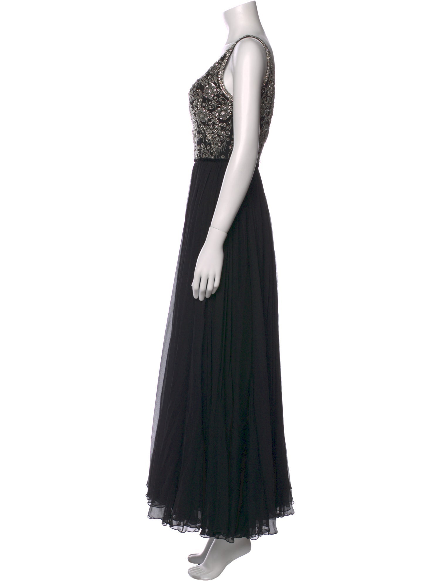 Reem Acra Silk Long Dress