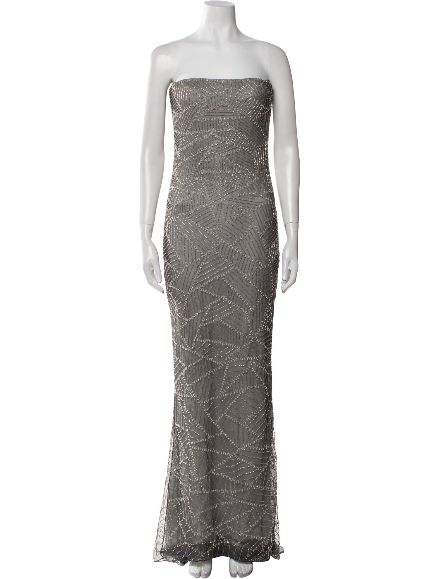Reem Acra Silk Long Dress