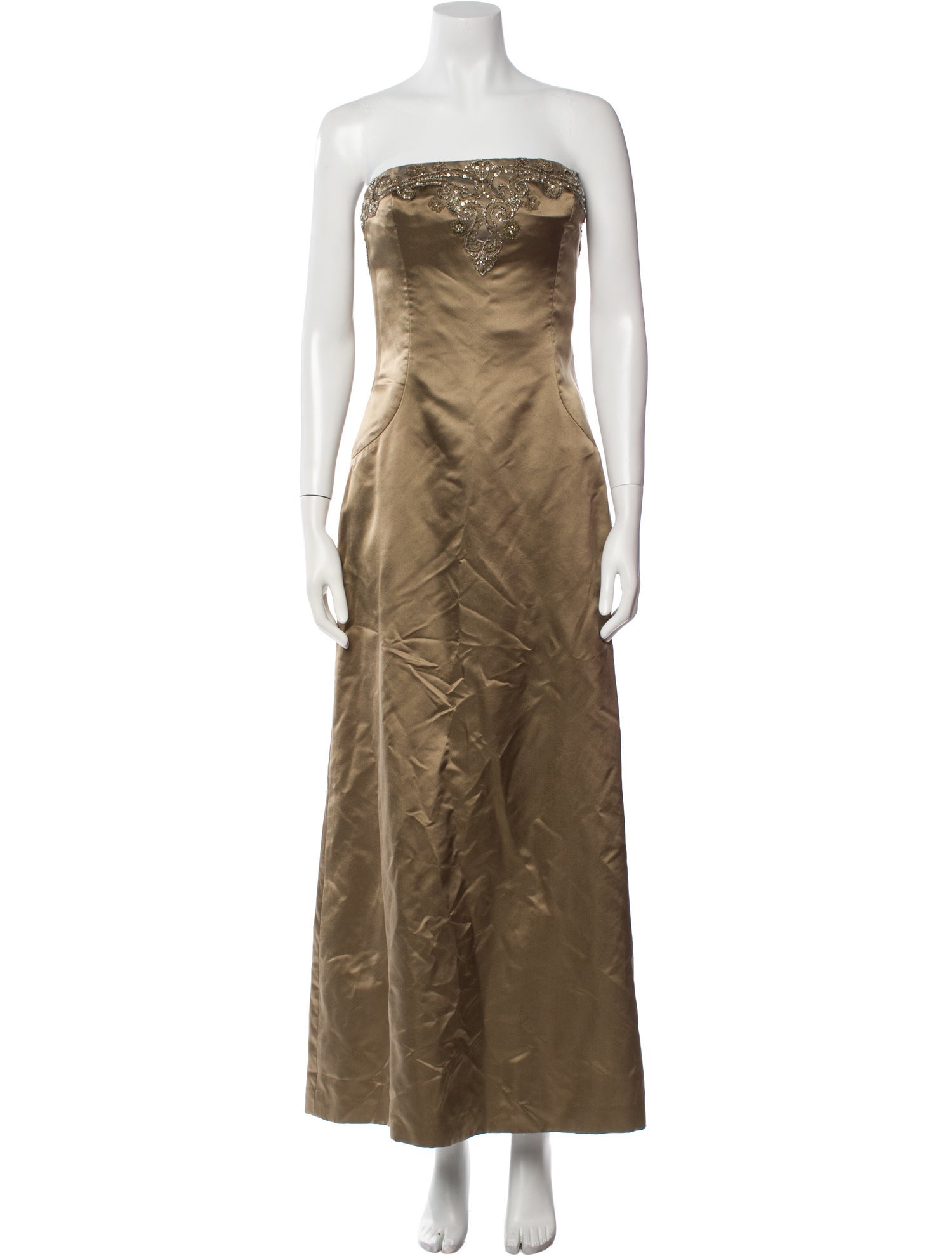 Reem Acra Silk Long Dress